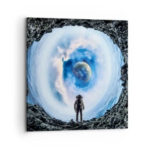 Lærredstryk - Billede på lærred - Ikke langt hjemmefra - 70x70 cm