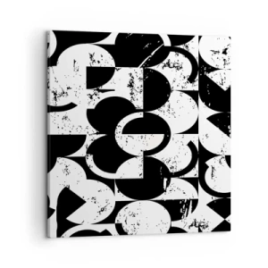 Lærredstryk - Billede på lærred - Hvid er hvid og sort er sort - 50x50 cm