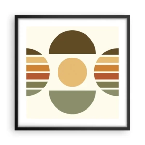 Plakat i sort ramme - I jordfarver - 50x50 cm