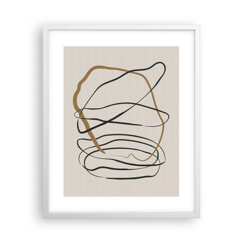 Plakat i hvid ramme - Komposition - dans i besiddelse - 40x50 cm