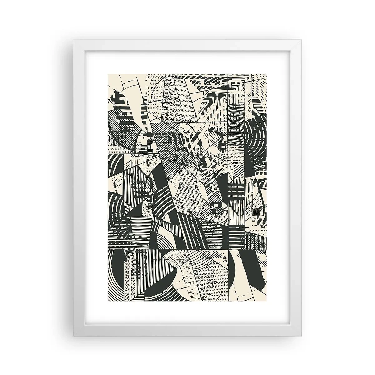 Plakat i hvid ramme - Nutidens dynamik - 30x40 cm
