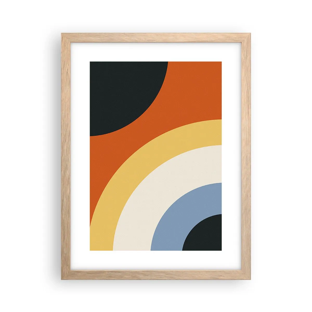 Plakat i ramme af lyst egetræ - Over for hinanden - 30x40 cm