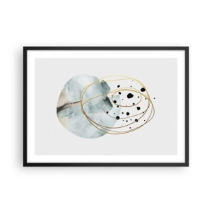 Plakat i sort ramme - I rummets favntag - 70x50 cm