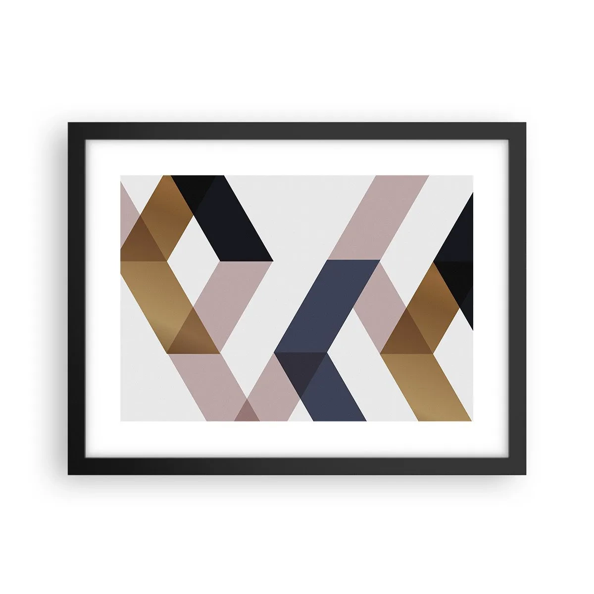 Plakat i sort ramme - Planer og vinkler - 40x30 cm