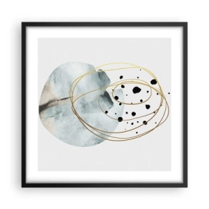 Plakat i sort ramme - I rummets favntag - 50x50 cm