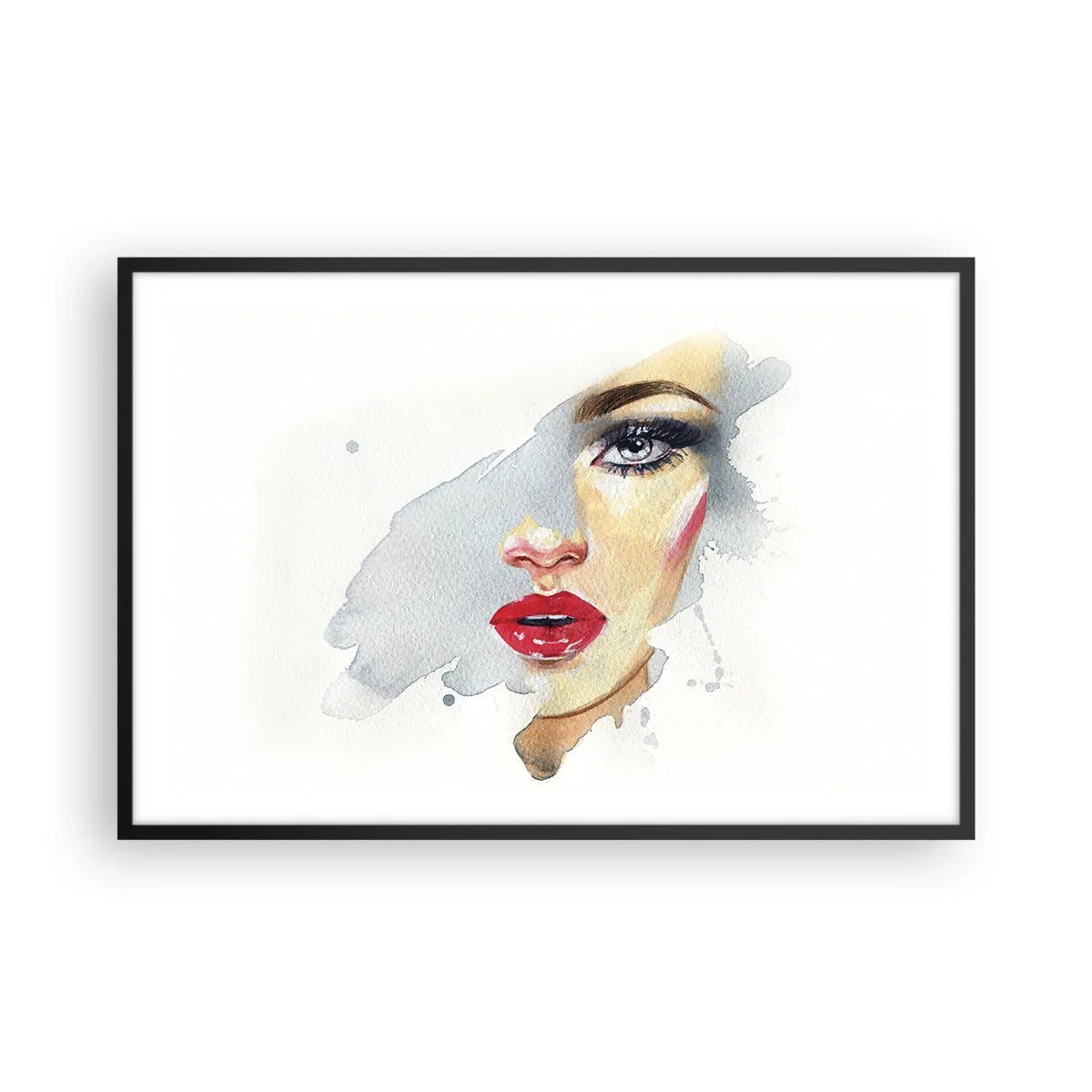 Plakat i sort ramme - Refleksion i en vanddråbe - 91x61 cm