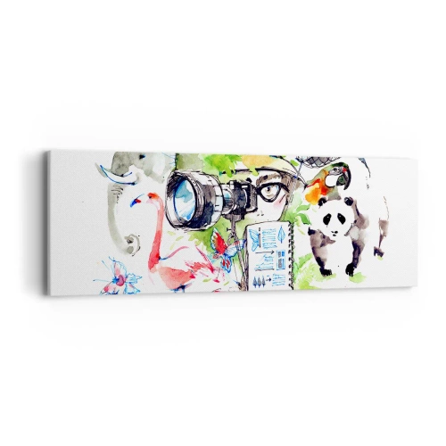 Lærredstryk - Billede på lærred - Gennem en rejsendes linse - 90x30 cm