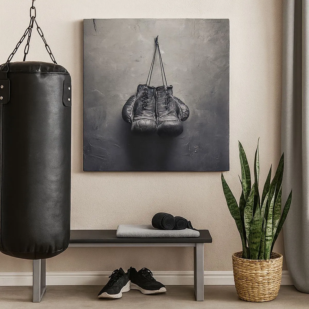 Lærredstryk - Billede på lærred - En tid med kamp og en tid med fred - 30x30 cm