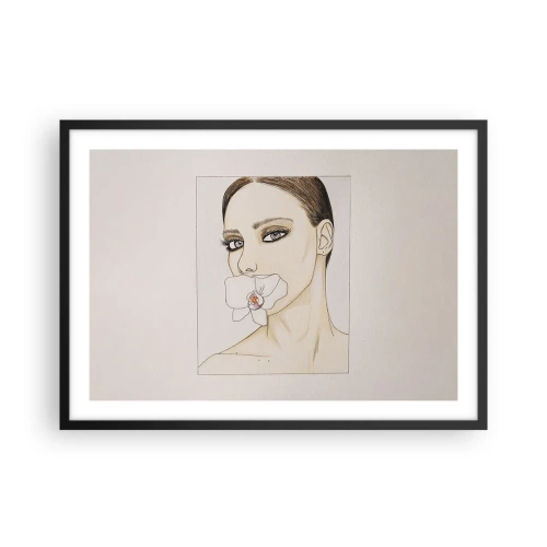 Plakat i sort ramme - Et symbol på elegance og skønhed - 70x50 cm