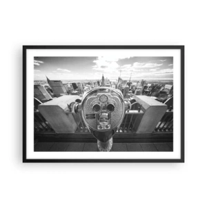 Plakat i sort ramme - Byen over byer - 70x50 cm