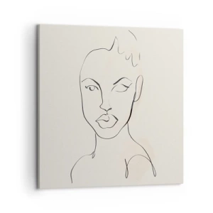 Lærredstryk - Billede på lærred - Omrids af sensualitet - 60x60 cm