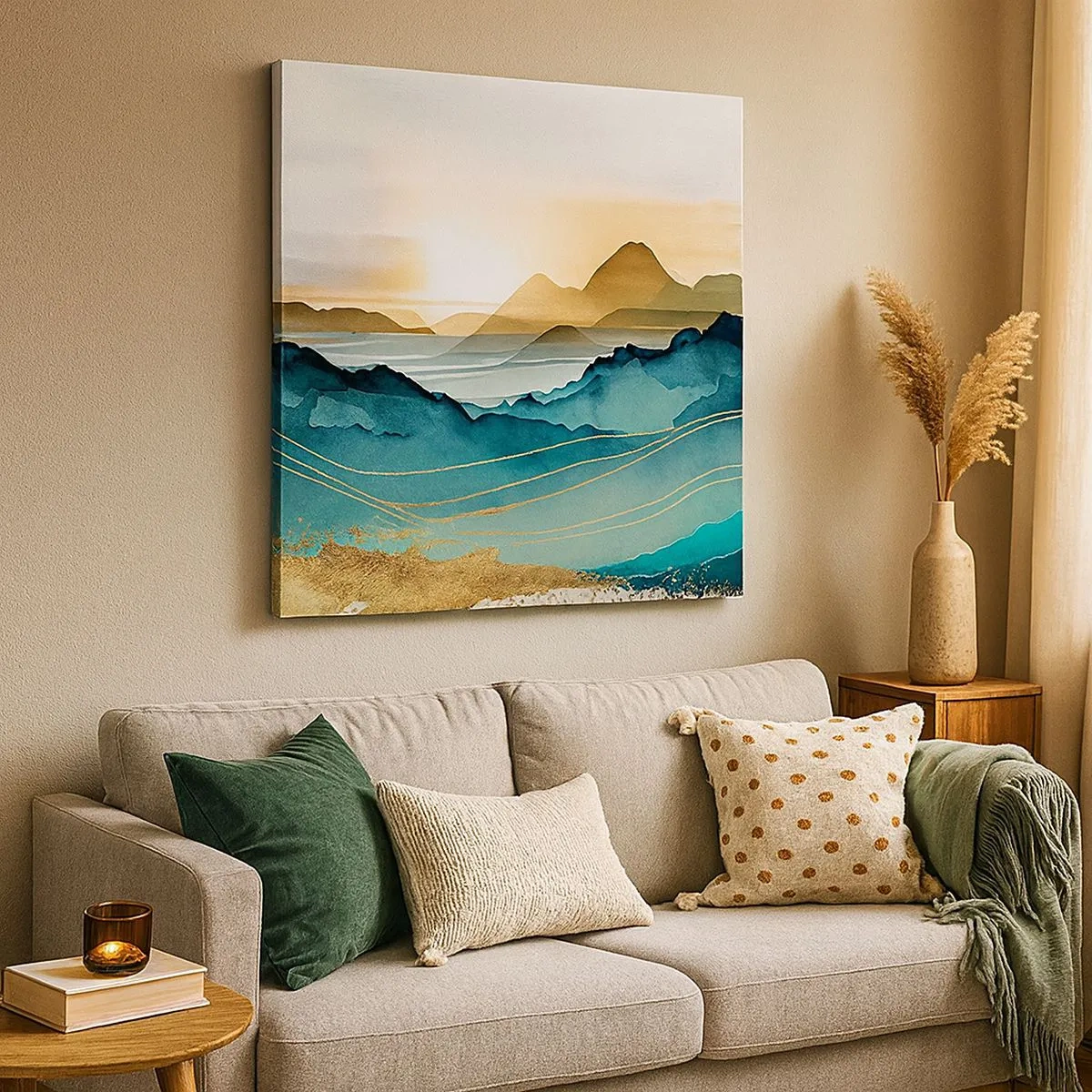 Lærredstryk - Billede på lærred - På grænsen til abstraktion - landskab - 30x30 cm