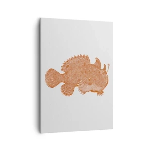 Lærredstryk - Billede på lærred - Og dog en fisk - 50x70 cm