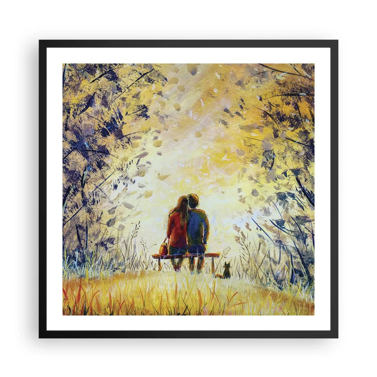 Plakat i sort ramme - Et magisk øjeblik - 60x60 cm