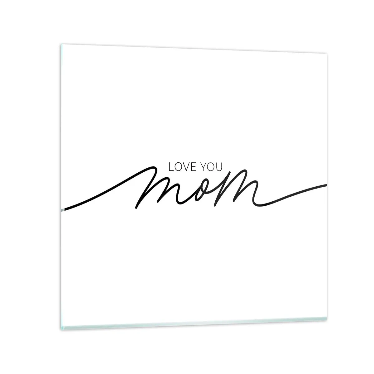 Billede på glas - Stor følelse - 60x60 cm