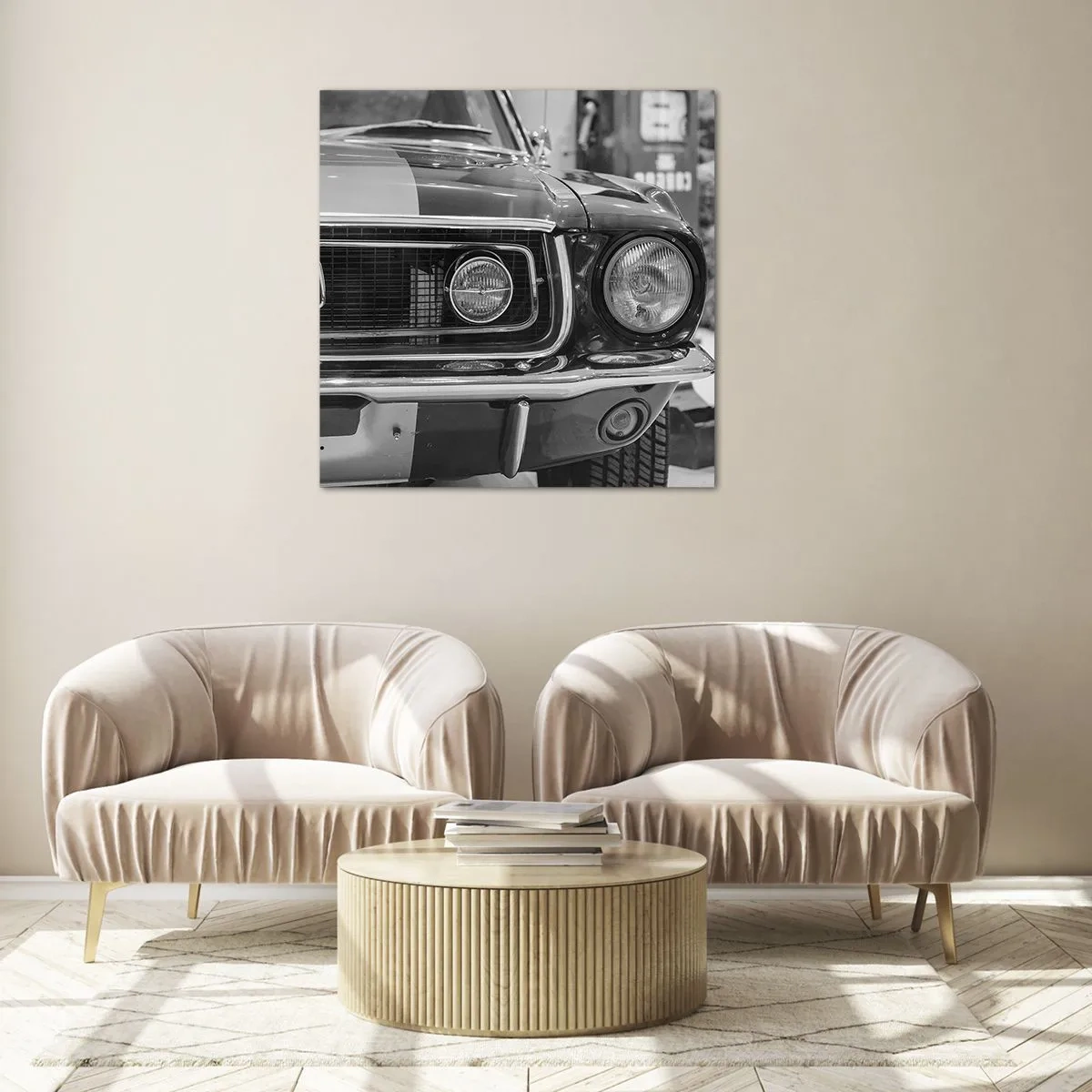 Billede på glas - Hård kørsel - 60x60 cm