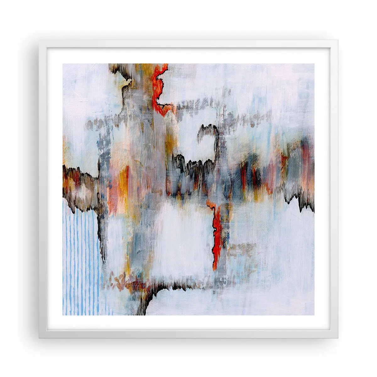 Plakat i hvid ramme - En pind på vandet - 60x60 cm