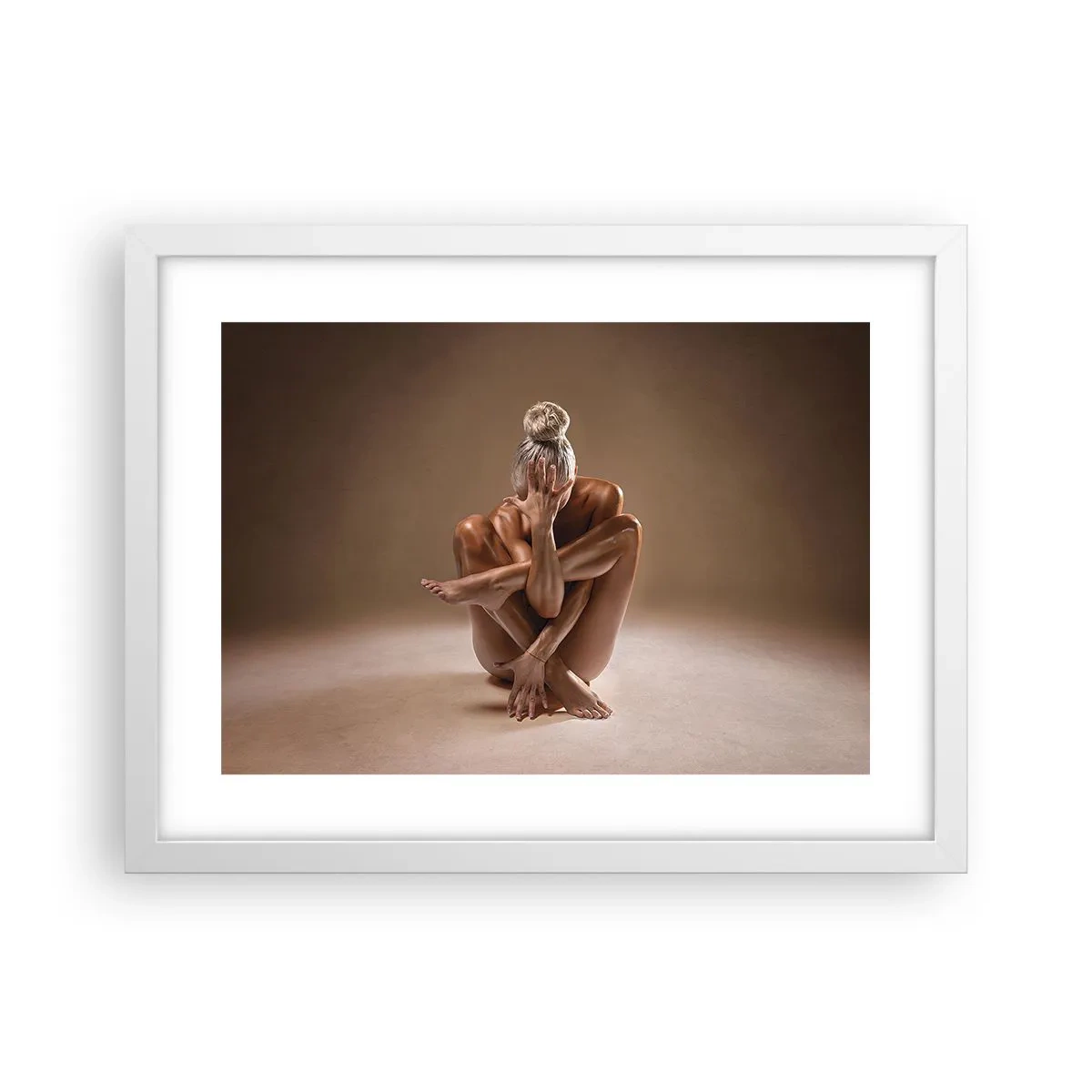 Plakat i hvid ramme - Enhed mellem krop og ånd - 40x30 cm