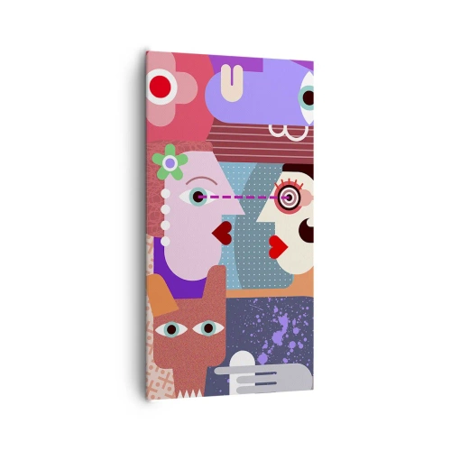 Lærredstryk - Billede på lærred - Øje mod øje - 65x120 cm