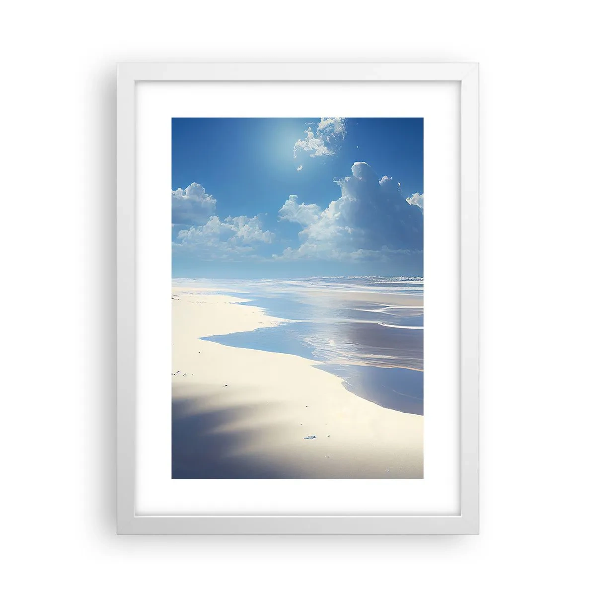 Plakat i hvid ramme - Ferie i paradis - 30x40 cm