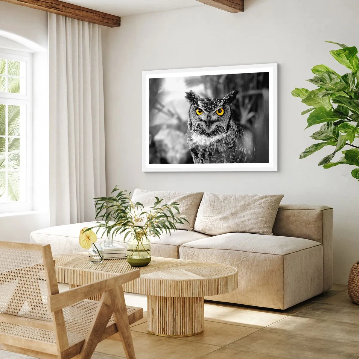 Plakat i hvid ramme - Intet kan skjules - 100x70 cm