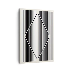 Lærredstryk - Billede på lærred - Geometrisk illusion - 70x100 cm