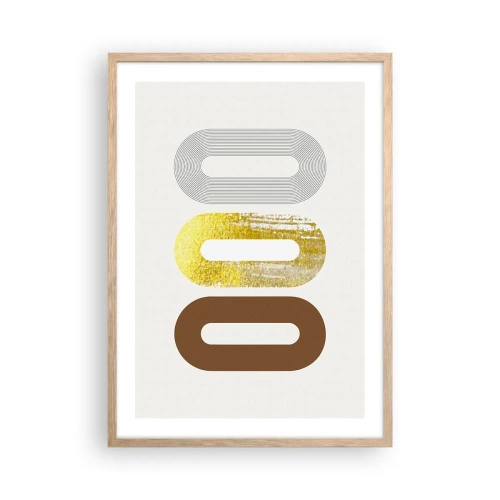 Plakat i ramme af lyst egetræ - Åhhh! - 50x70 cm