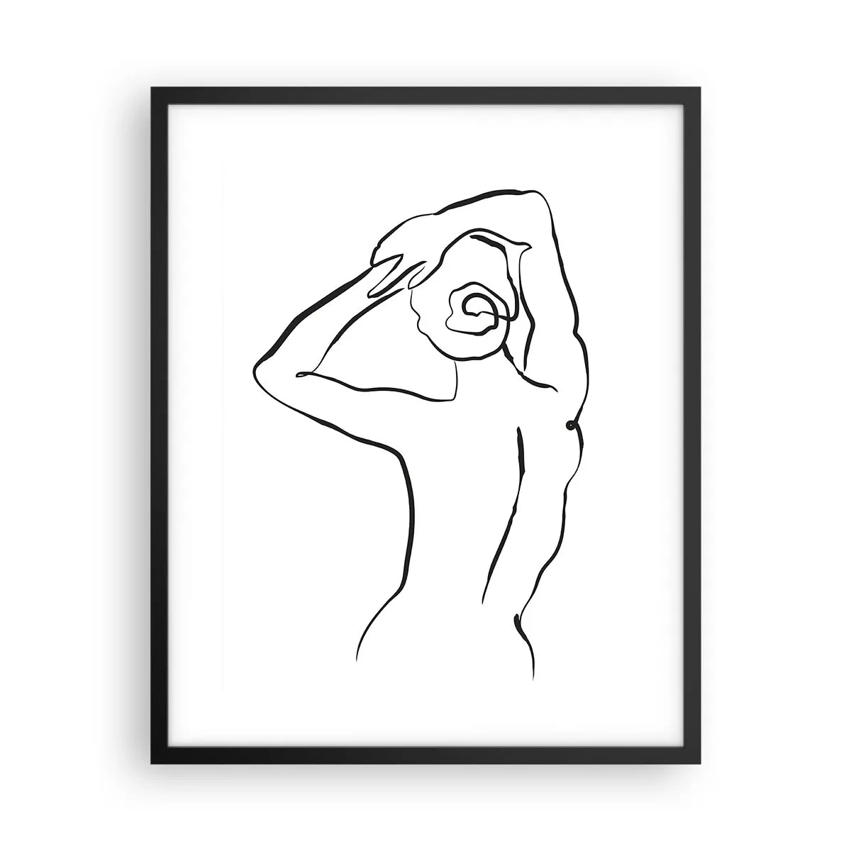 Plakat i sort ramme - Handling om morgenen - 40x50 cm