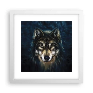 Plakat i hvid ramme - Alfa? Og omega - 30x30 cm