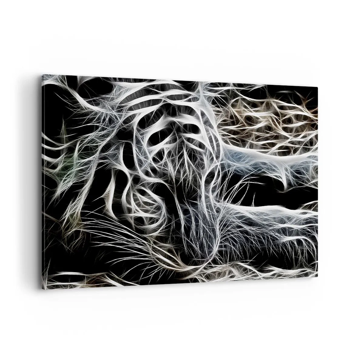 Lærredstryk - Billede på lærred - En undersøgelse af kattens lethed - 100x70 cm