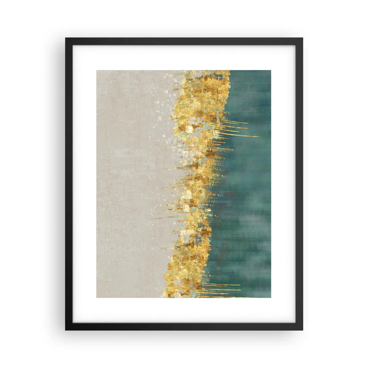 Plakat i sort ramme - Den gyldne grænse - 40x50 cm
