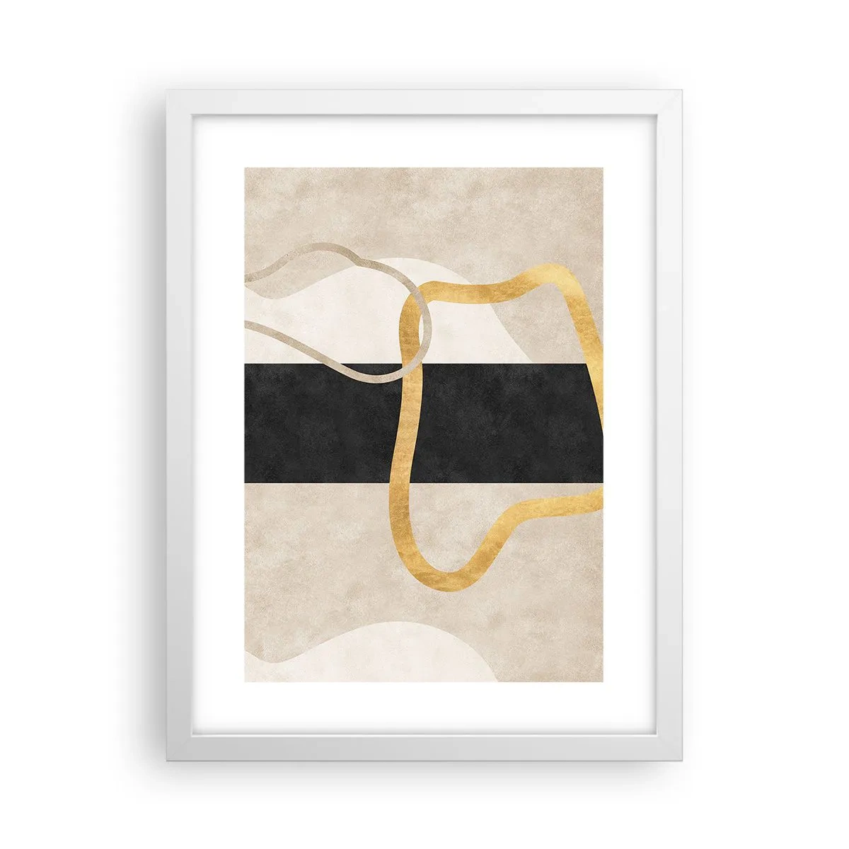 Plakat i hvid ramme - Sløjfeformede former - 30x40 cm