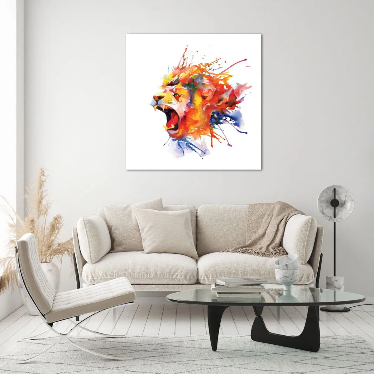 Billede på glas - Eksplodere med vrede - 60x60 cm