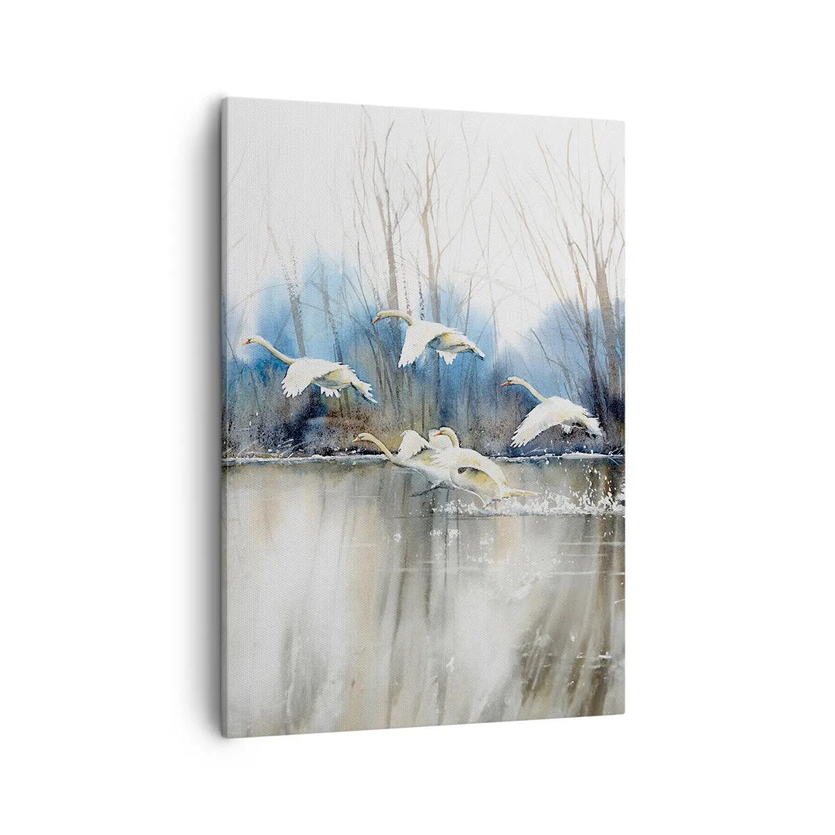 Lærredstryk - Billede på lærred - Som i en fortælling om vilde svaner - 50x70 cm