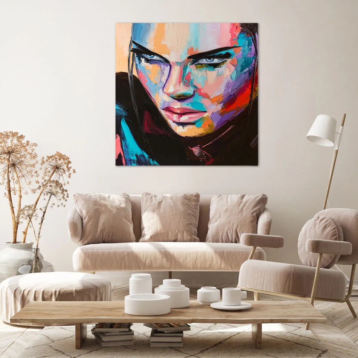 Lærredstryk - Billede på lærred - Vild i hjertet - 70x70 cm