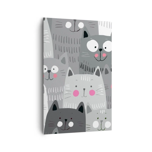 Lærredstryk - Billede på lærred - Kattens verden - 80x120 cm