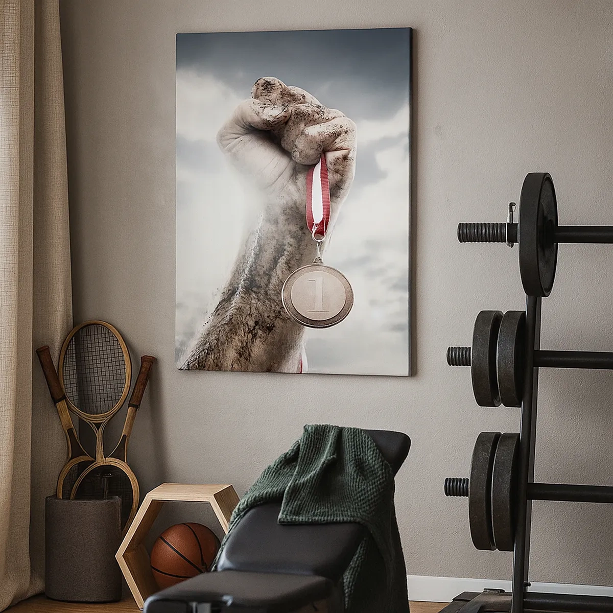 Lærredstryk - Billede på lærred - Per aspera ad astra - 50x70 cm