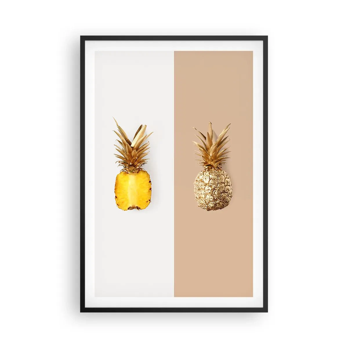 Plakat i sort ramme - Ananas til os - 61x91 cm