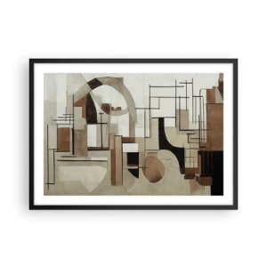 Plakat i sort ramme - Bybillede 2.0 - 70x50 cm