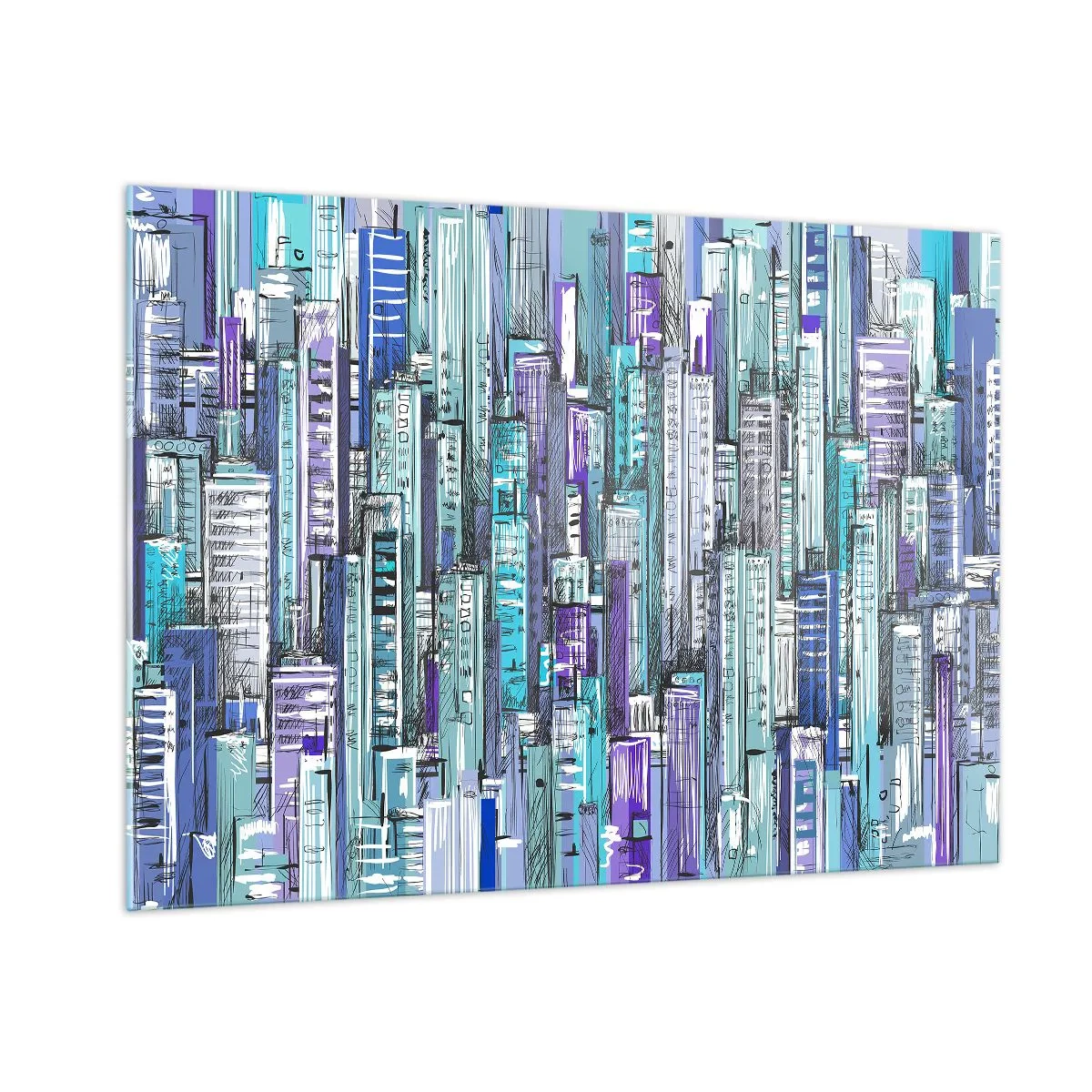 Billede på glas - Blå fra himlen - 100x70 cm