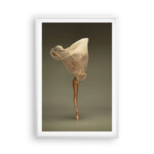 Plakat i hvid ramme - Den er ved at flyve - 61x91 cm