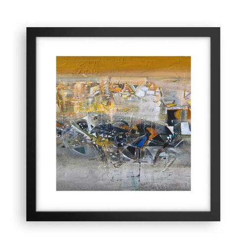 Plakat i sort ramme - Alt vil falde på plads - 30x30 cm