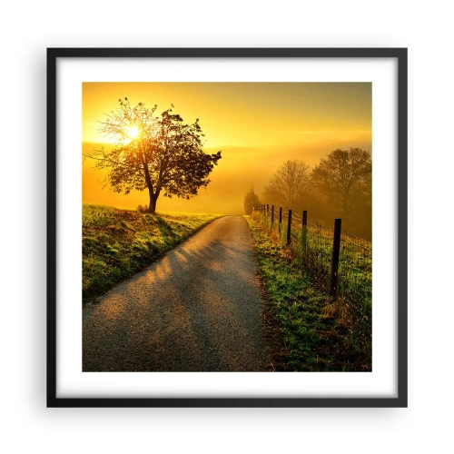 Plakat i sort ramme - Kære eftermiddag - 50x50 cm