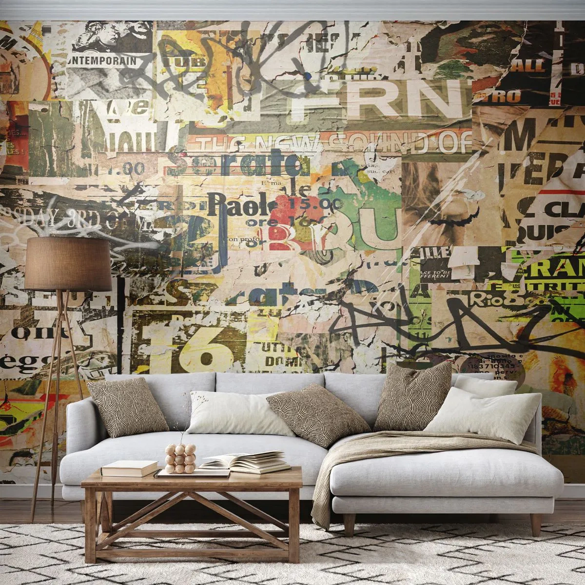 Fototapet Premium Sand - Åh, det er ved at ske... - Graffiti, Vægmaleri, Stykke - 100x70 cm