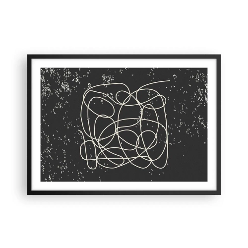 Plakat i sort ramme - Vandrende tanker - 70x50 cm