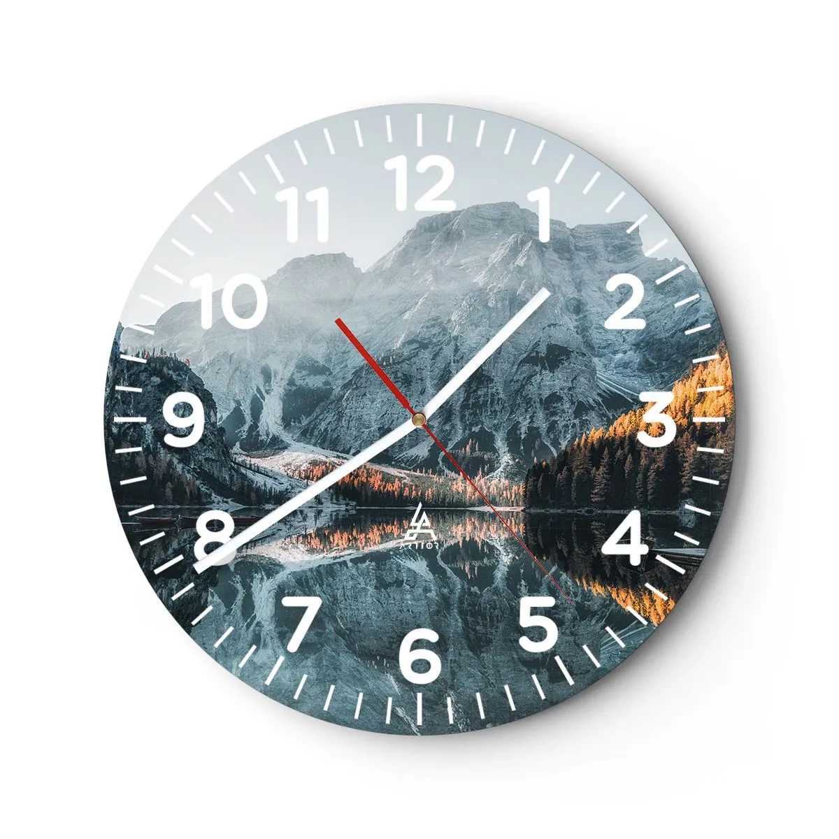 Vægur, Uret - Spejllandskab - 40x40 cm