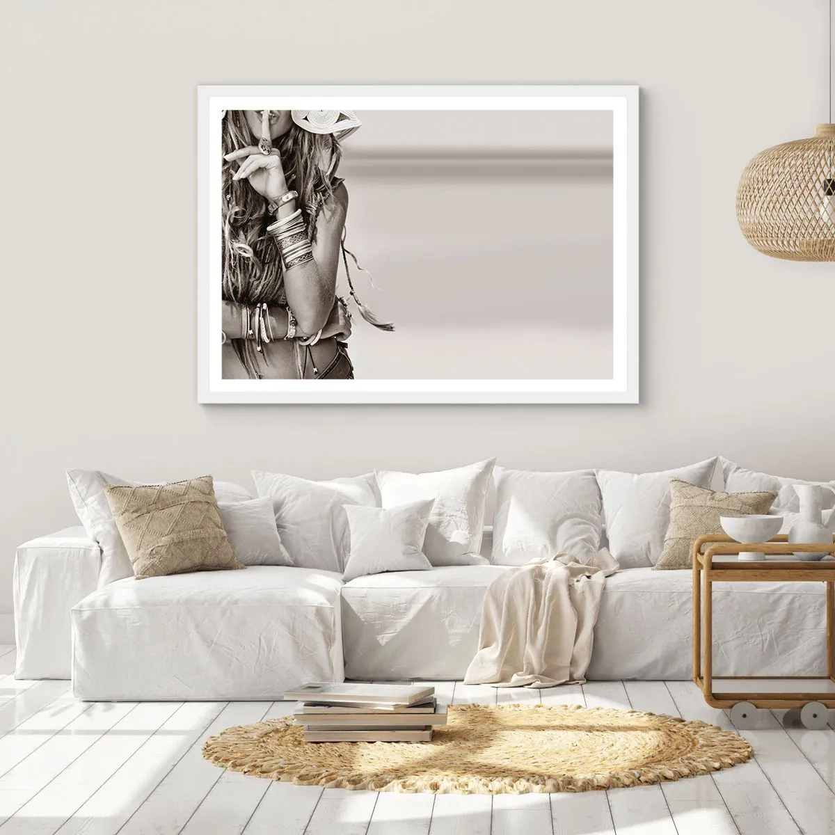 Plakat i hvid ramme - Som en pige - 40x30 cm