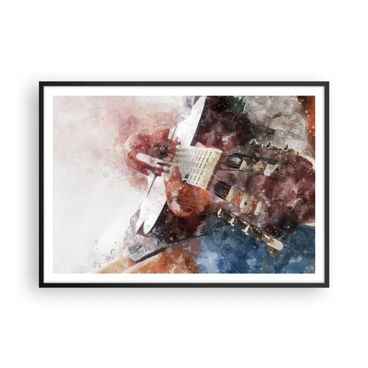 Plakat i sort ramme - Og hvad synes du? - 100x70 cm