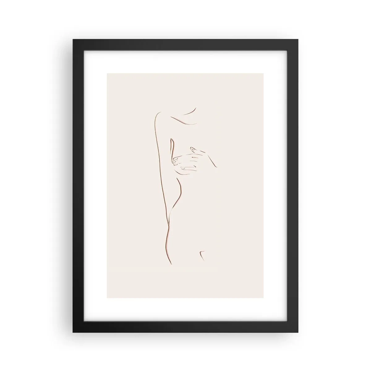 Plakat i sort ramme - Begærets form - 30x40 cm