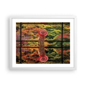 Plakat i hvid ramme - I naturens tempel - 50x40 cm